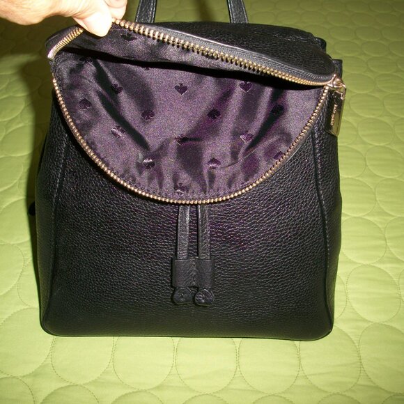 Kate Spade Leila Black Pebbled Leather Backpack/Purse main image 11